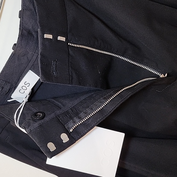 NWT Cos Relaxed Fluid Wide-LegPants Black Wide-Leg Trousers Sz 34/4 - Picture 13 of 16
